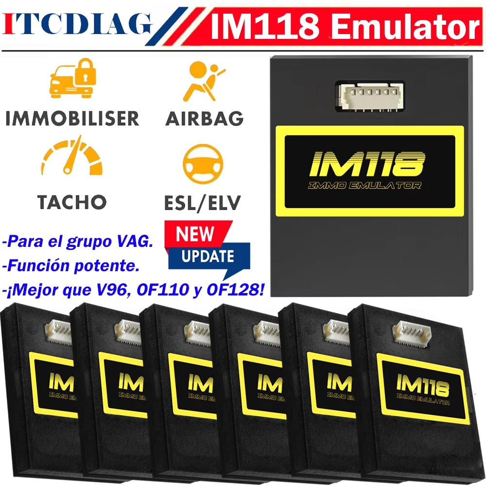 Emulador IM118 pk Julie Pro IMMO Off para emulador inmovilizador de coche VAG Group para Golf para Polo para Passat para Audi A4 A6 EDC1.3.3 MP9.0... más