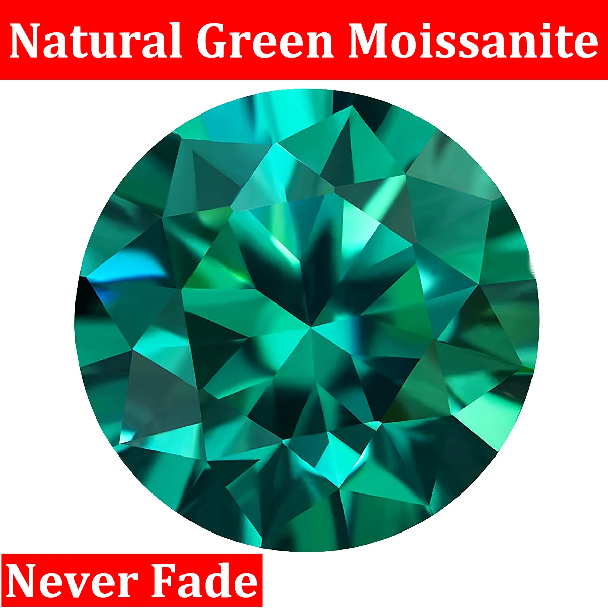 Natural Green Emerald Moissanite Stones Loose Gems 0.3ct To 6ct Green Excellent Cut VVS1 With GRA Certificate For Jewelry Making