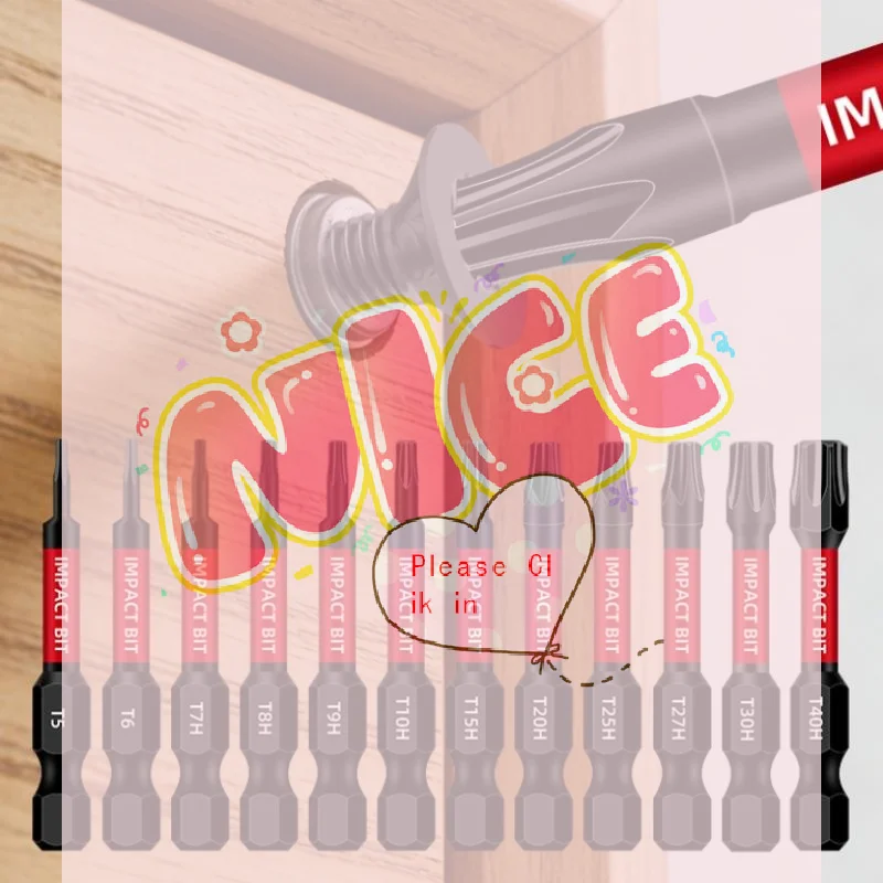 

【BA】10-Piece Impact S2 Steel Star-Shaped Drill Bit Set Strong Magnetic High Hardness Rust-Proof Impact-Resistant For Power Tools
