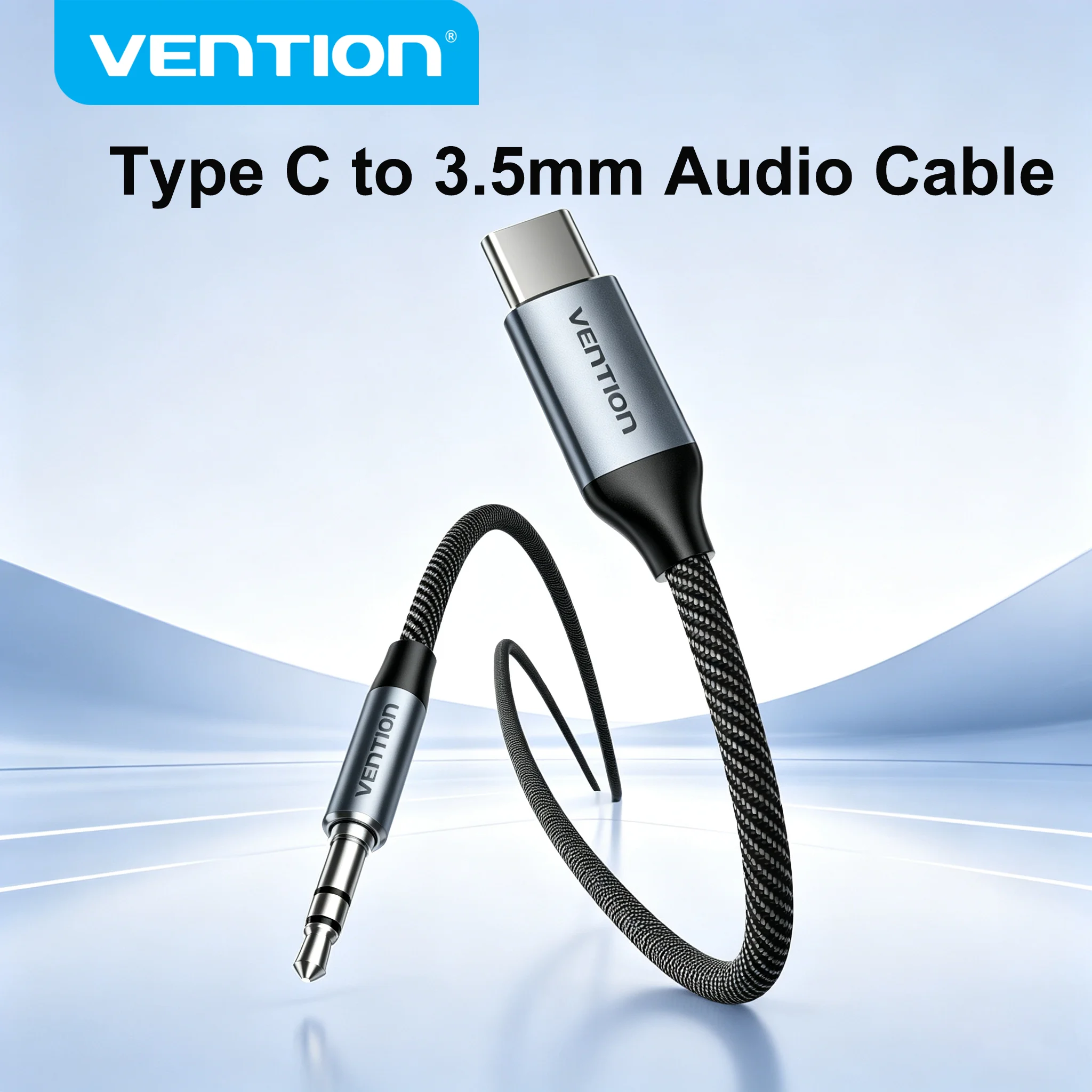 Vention USB Type C to 3.5mm to Earphone USB C Cable Aux Headphone 3.5 Jack Speaker Adapter Audio Cable for iphone 18 Huawei P70