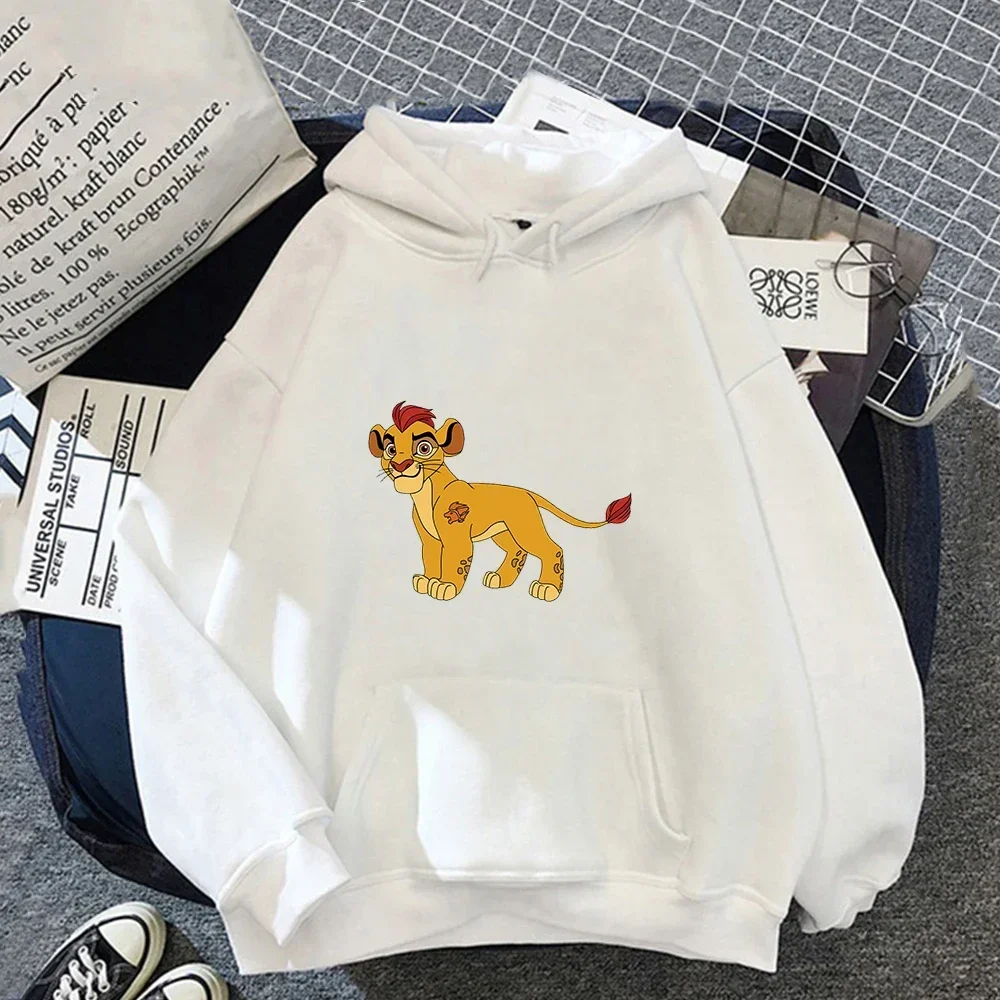 Nuove felpe con cappuccio stampate leone per le donne Pullover con cappuccio Kawaii vestiti stampa cartone animato estetico caldo Femme coppia felpe da donna