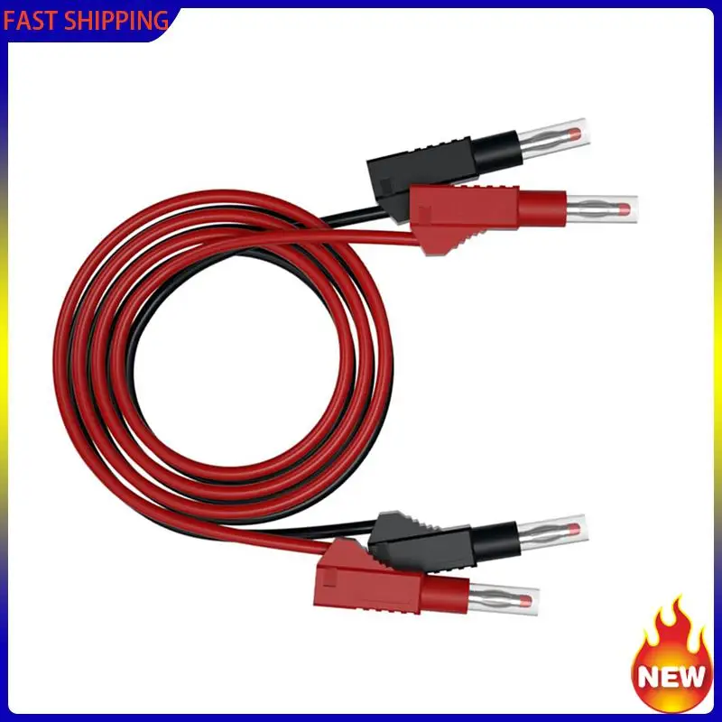 Especial 16Pcs Multi-Meter Test Leads Cable Jumper Wire Line Security 4Mm Banana Plug Retractable Test Tool Red Black