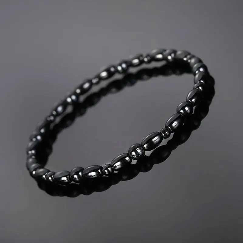 Lose Weight Girl Women Men Charm Magnetic Black Stone Anklet Black Gallstone Slimming Stimulating Acupoints Pain Relief Anklet