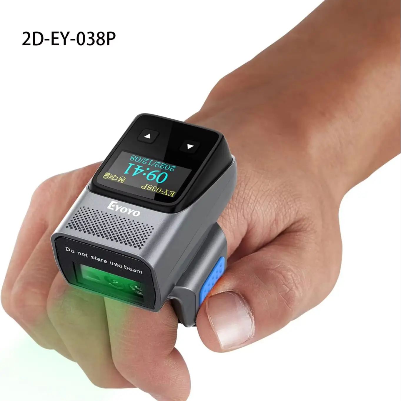 Eyoyo 2D Finger Ring Scanner Reader QR Code Barcode Scanner Wireless for PC IOS