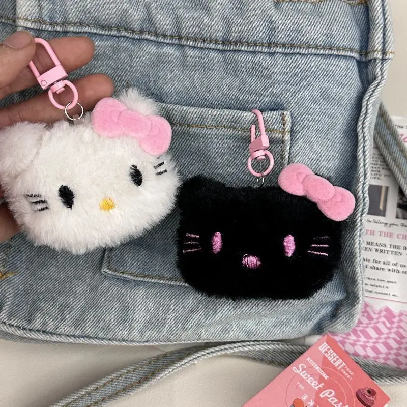 Precioso y creativo colgante de Hello Kitty Kawaii Sanrio, llavero con mochila de dibujos animados, accesorios de decoración para coche, regalo de Navidad