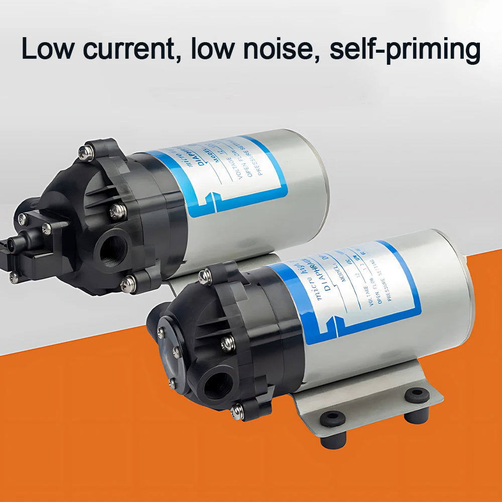 DC Diaphragm Water Pump 12V 24V 72W 5L/min Self‑priming High Pressure Pump with/Without Pressure Switch for Car Wash Irrigation