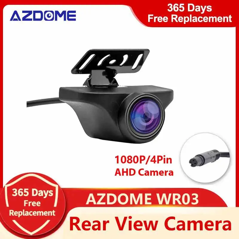 AZDOME 1080P AHD Car Rear View Camera 4 pin For PG17 M300S Car DVR Car Mirror Dashcam Waterproof 2.5mm Jack Rear Camera Camera 