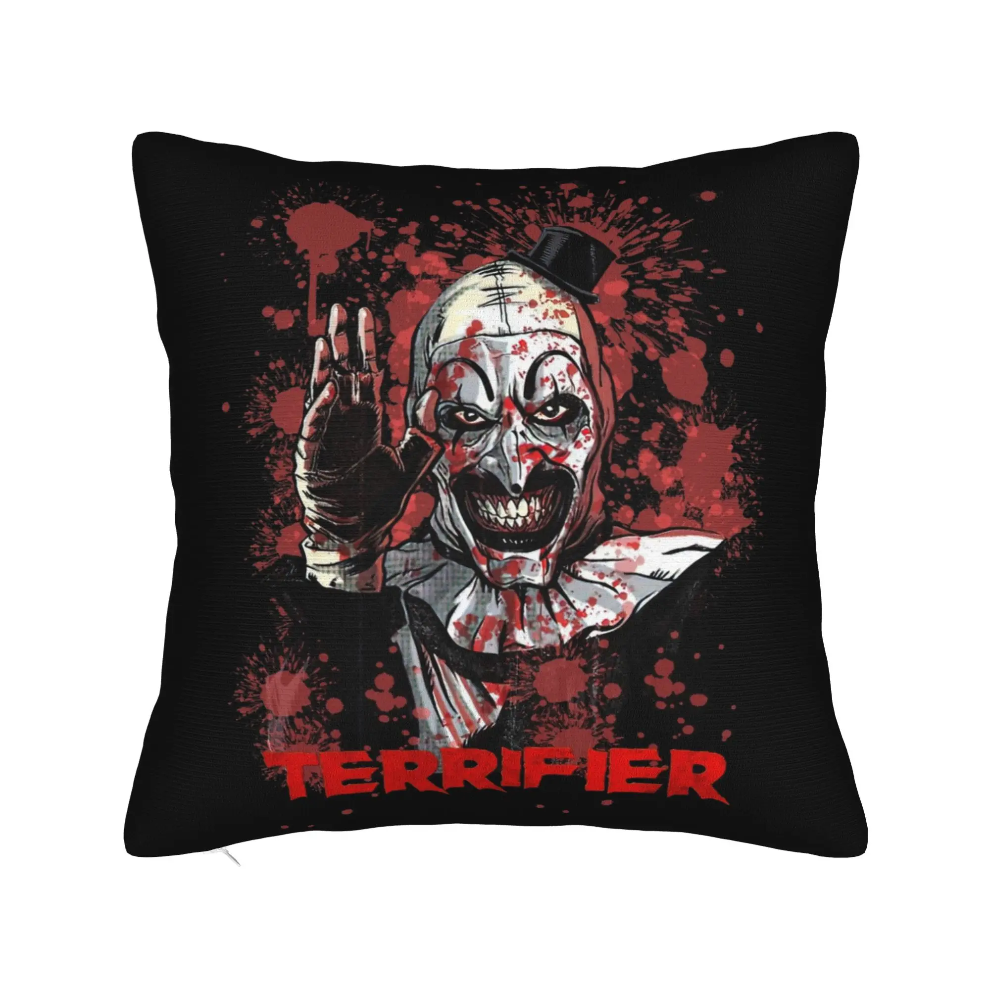 Terrifier Horror Art The Clown Pillowcase Printing Polyester Cushion Cover Decorative  Pillow Case Cover Home Zippered 18''