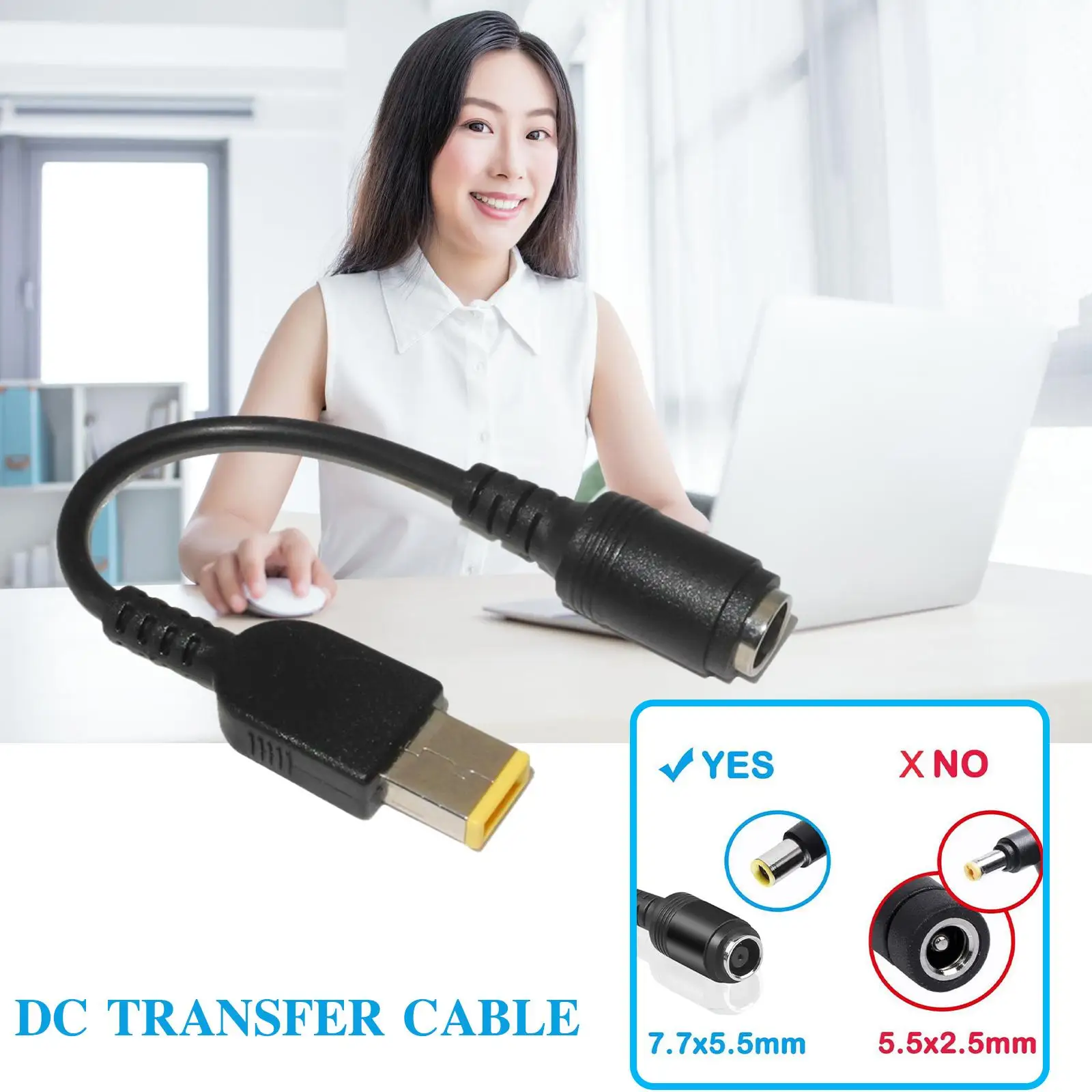 

1pcs For Lenovo Laptop Power DC Adapter Cable 7.9 Female Head To Large Mouth DC High Quality Computer Adapter Cable Y2X6