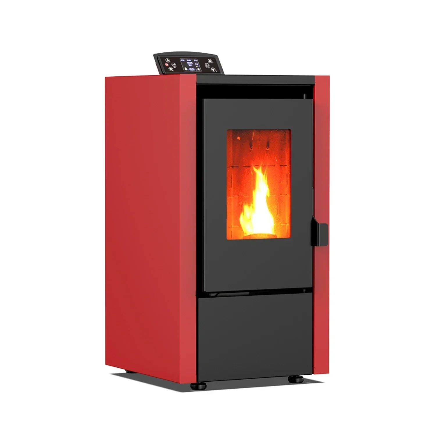 KM0602C High Quality Modern Wifi 6.3kw Pellet Fireplace Automatic Feeding Pellet Stove With Temperature Control Function