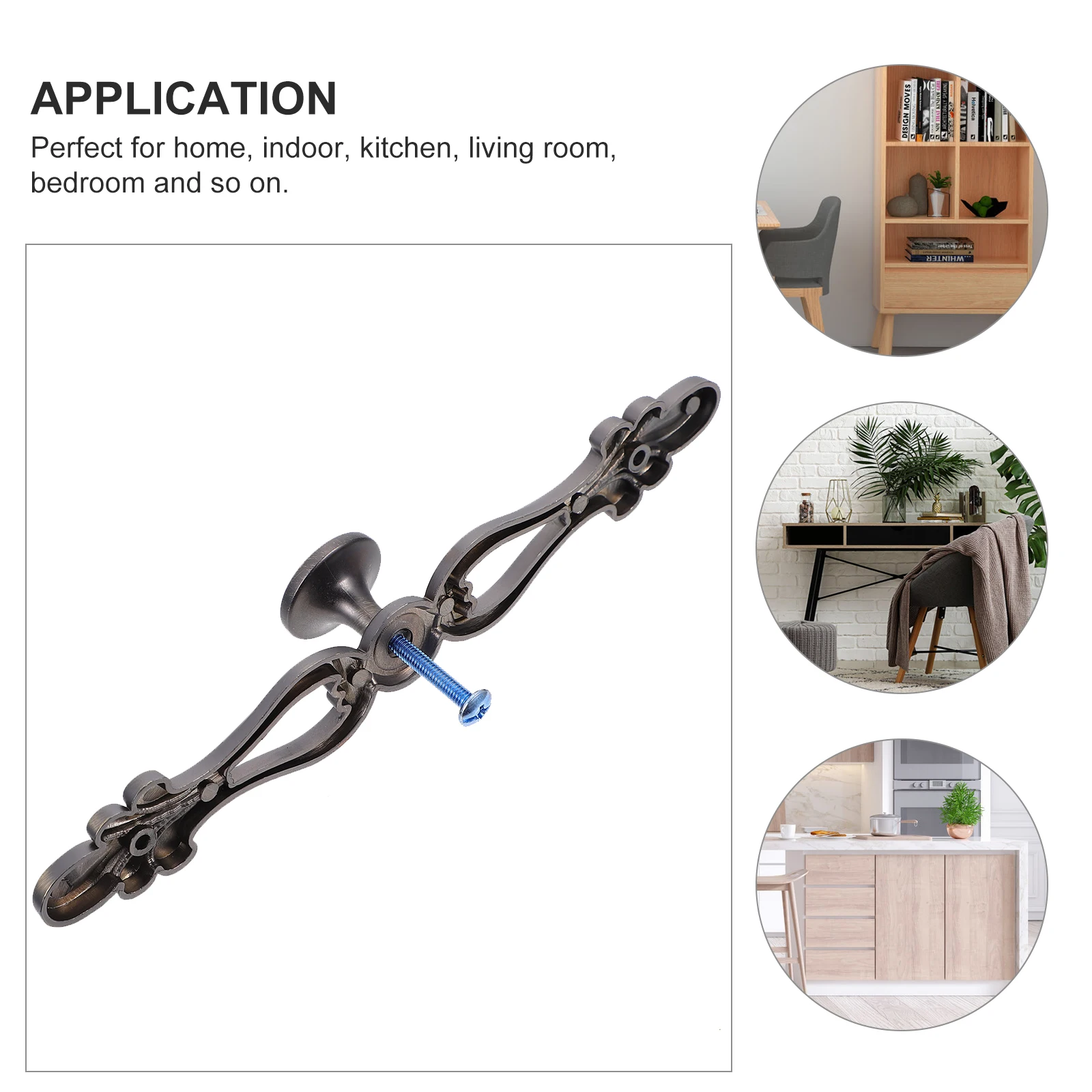 

2 Pcs Bronze Wardrobe Handle Vintage Dresser Knobs Drawer Pulls Cupboard Style Handles Zinc Alloy Cabinent