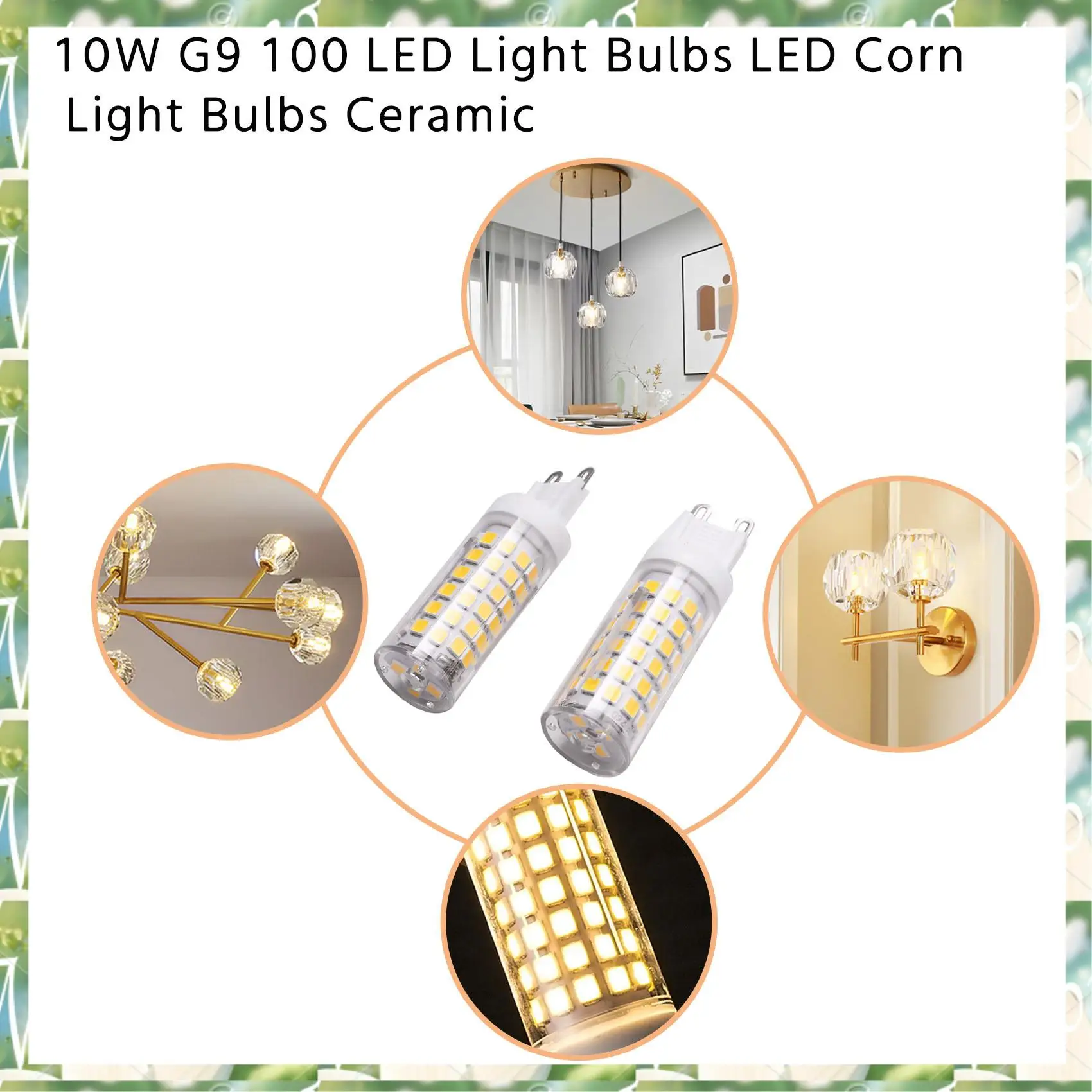 FIZP 10W G9 100 Lampadine a LED Lampadine a mais a LED, senza sfarfallio, grandangolo, 2 pezzi