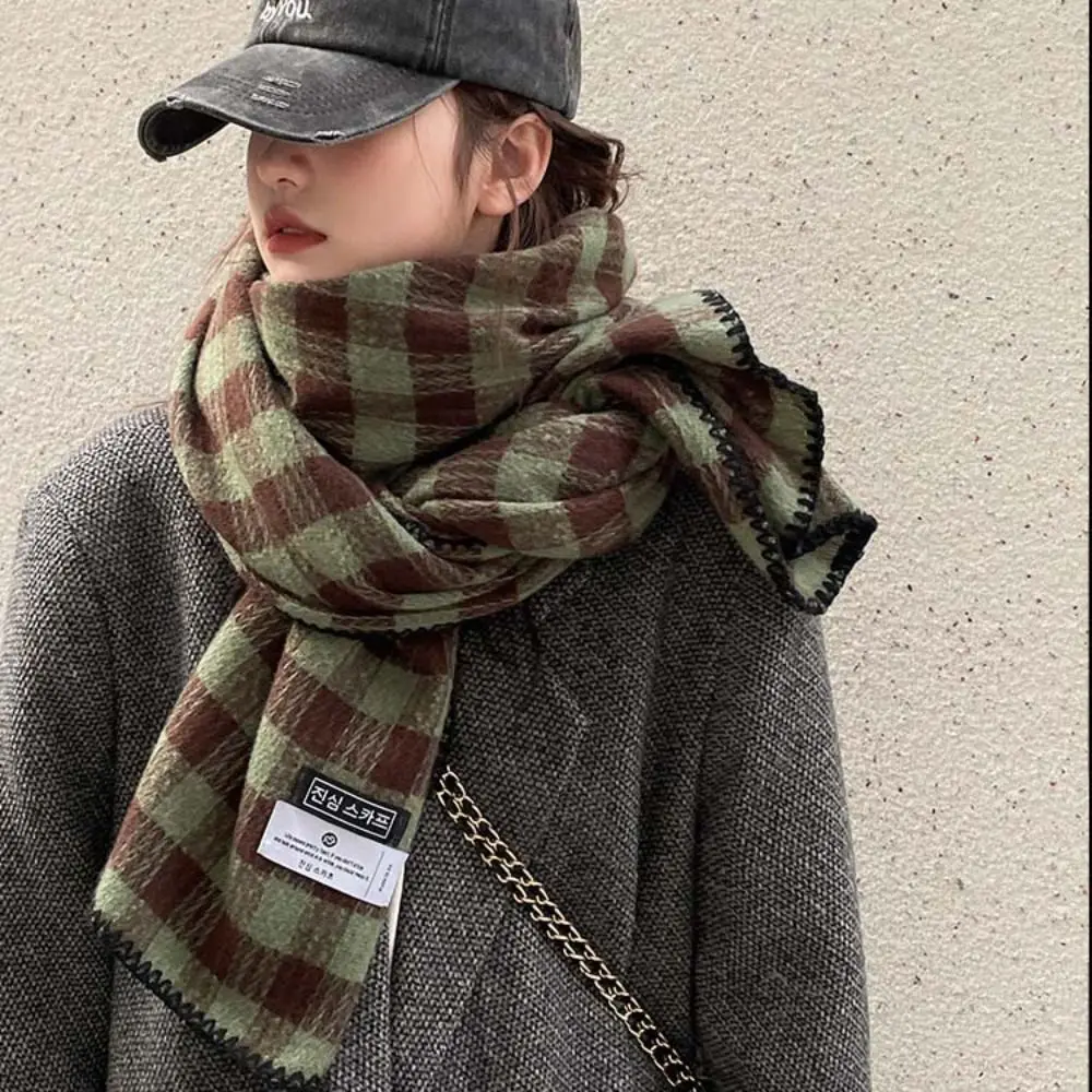 Quaste Plaid Wolle Schal Plüsch Wolle Schals lange Schal koreanischen Stil Schals Kaschmir Schal Winter Kaschmir Schals Herbst Winter