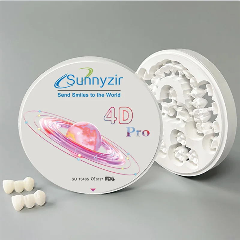 Sunnyzir 4D Pro Explore Multilayer fungsional Zirconia blok Lab gigi keramik bahan CAD CAM sistem terbuka