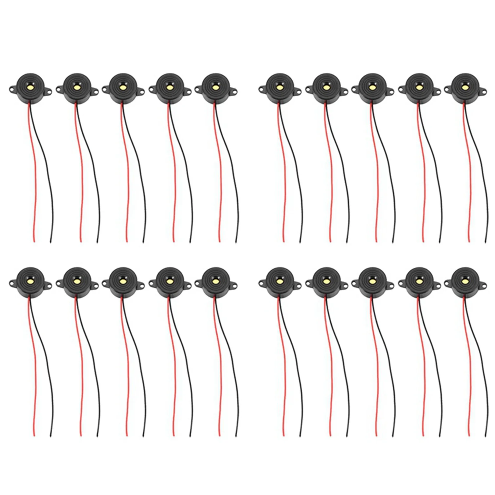 Pro 20 pezzi DC 3-24V 85DB allarme cicalino elettronico sonoro nero 23 x 12 mm