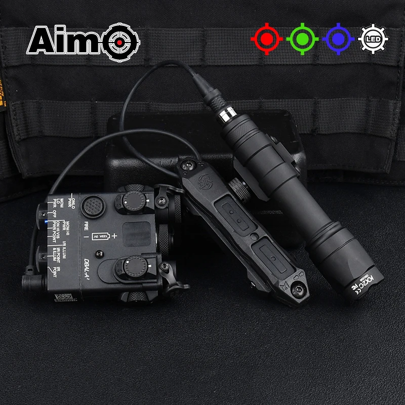 

Tactical DBAL A2 High power Green Laser Sight Airsoft Scout Light Weapon Flashlight Surefir M600 M300 Lamp Dual Pressure Switch