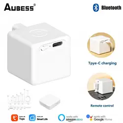 AUBESS Tuya Bluetooth Smart Touch Fingerbot Plus Switch Button Pusher Arm Fingerbot Via Smart Life work with Alice Alexa Google