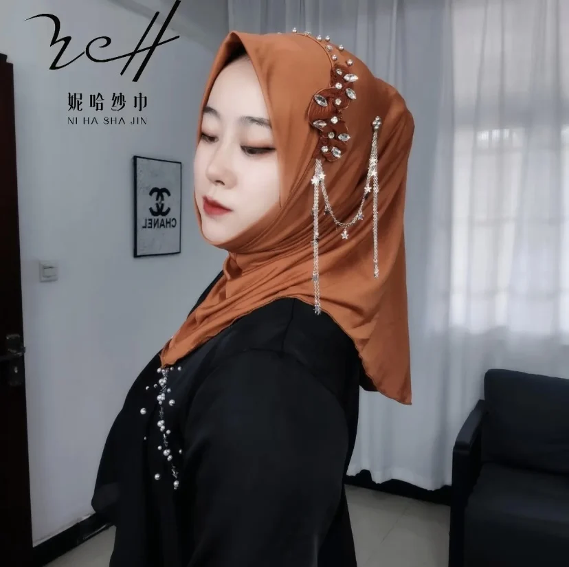 Dubai Soft Long Shawls for Muslim Lady, Luxury Hijabs, 2024