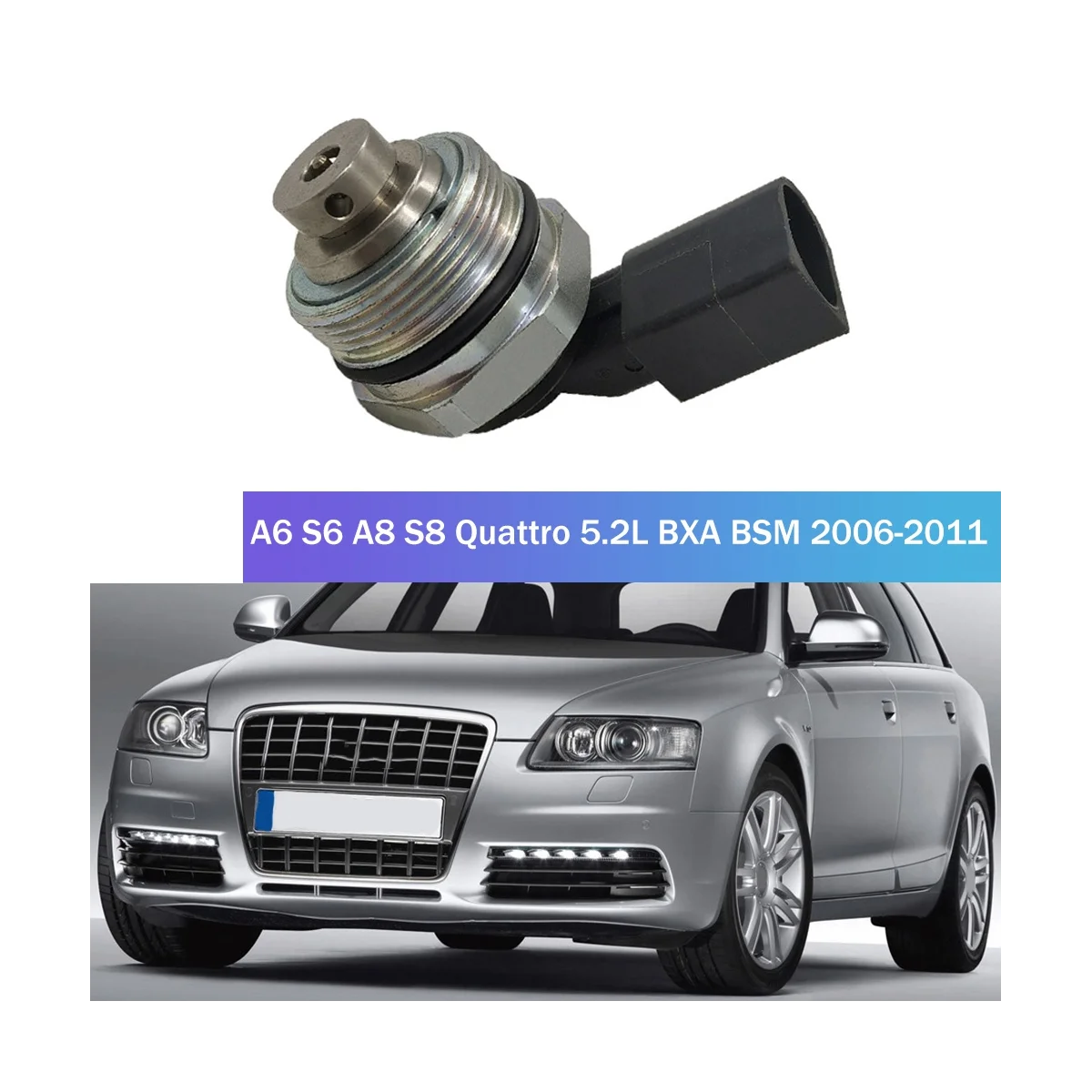 High Pressure Fuel Pump Converter for Audi A6 S6 A8 S8 Quattro 5.2L BXA BSM 2006-2011 07L127026A HFS853-105 07L127026AD