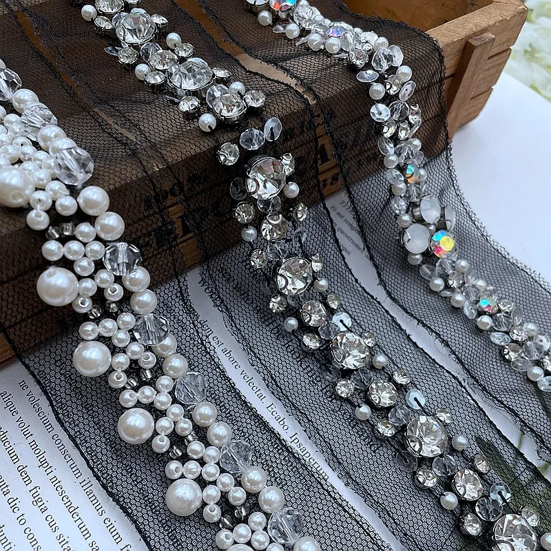 刺meshメッシュレーストリムアクセサリー、手作り衣類装飾、DIYアクセサリー、ボトムパール、ウォータードリル