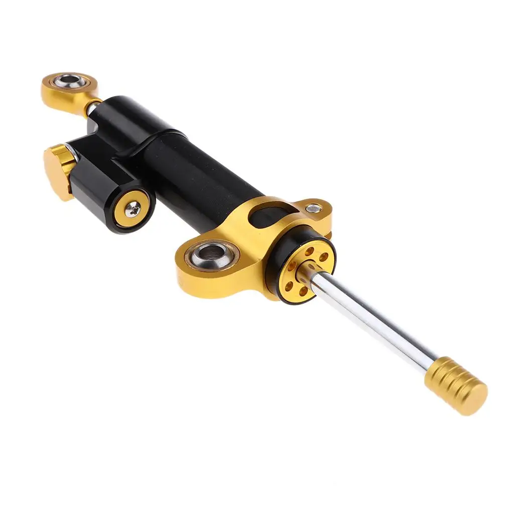 Motorcycle Steering Damper Safety Stabilizer CNC Universal Control Bar Metal Anti Wobble Support for Easy Install