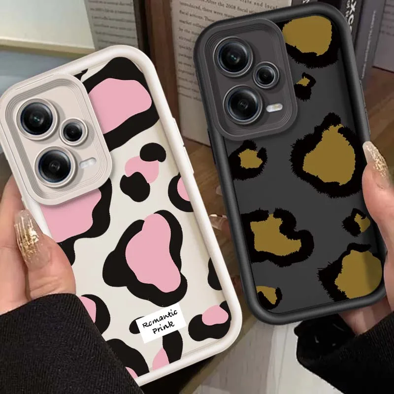 

Pink Trend brown leopard Phone Case For Xiaomi Redmi Note 14 13 13R 12 12R 11 11E 11T 11S Pro Plus 5G Eye Ladder Cover