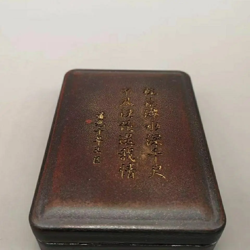 

Folk old stone inkstone old pit end, describing the end inkstone with solid, lubricated, delicate and delicate stone