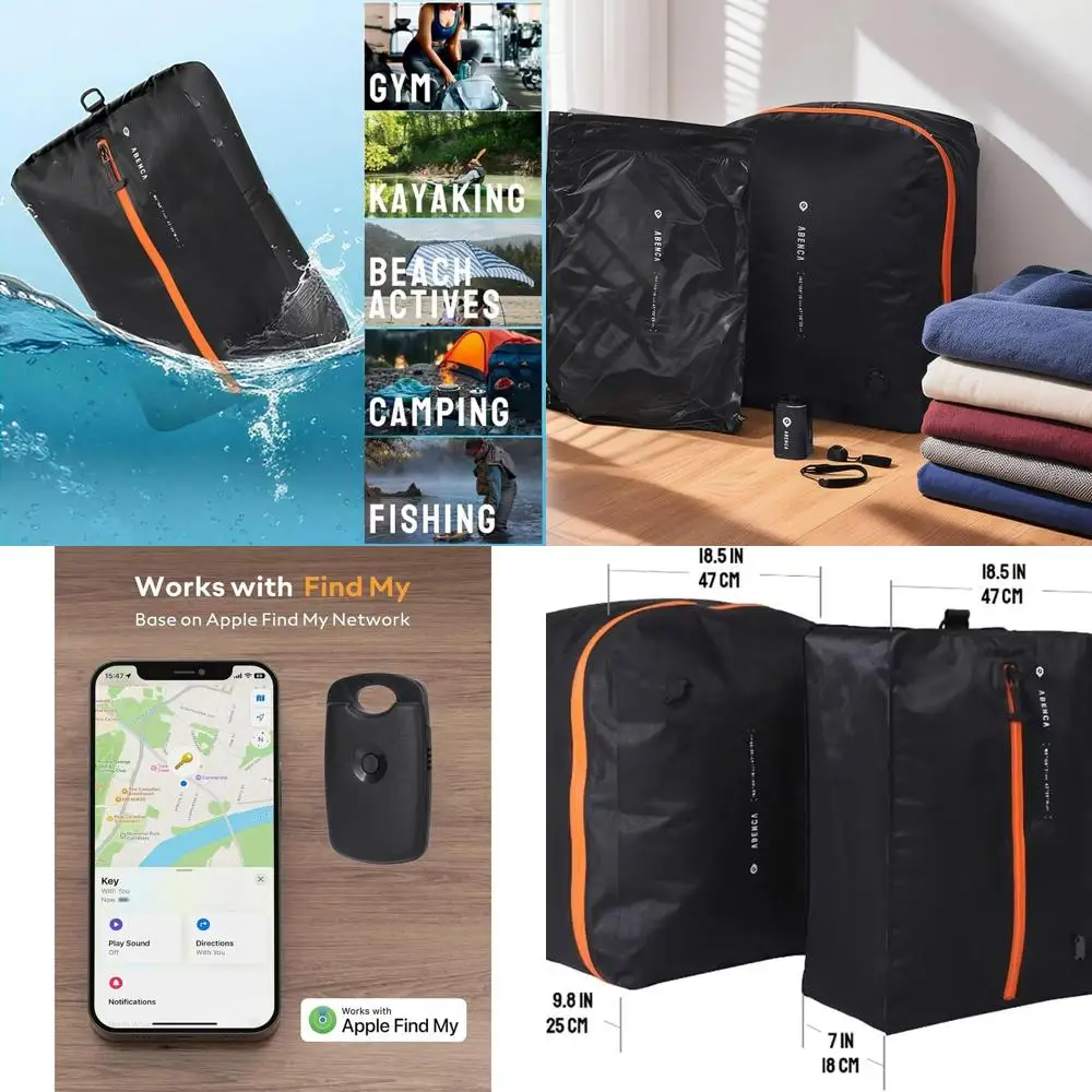 

Wireless Pump Travel Vacuum Bags, Space-Saving Compression Packs for Suitcases and Backpacks