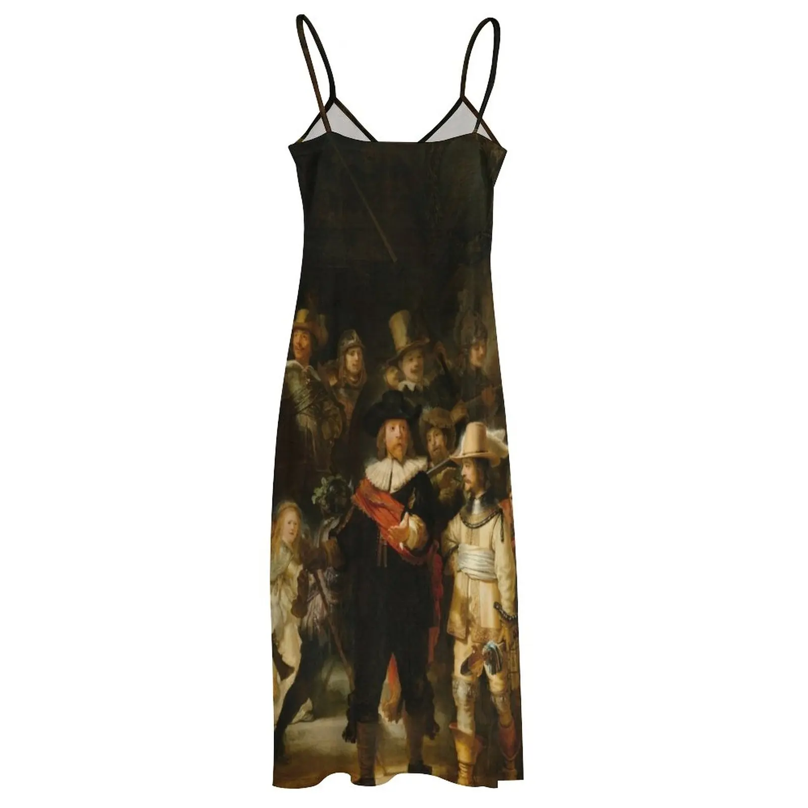 New Rembrandt van Rijn. Night Watch, 1642. Sleeveless Dress women\'s elegant loose dresses elegant and pretty women\'s dresses