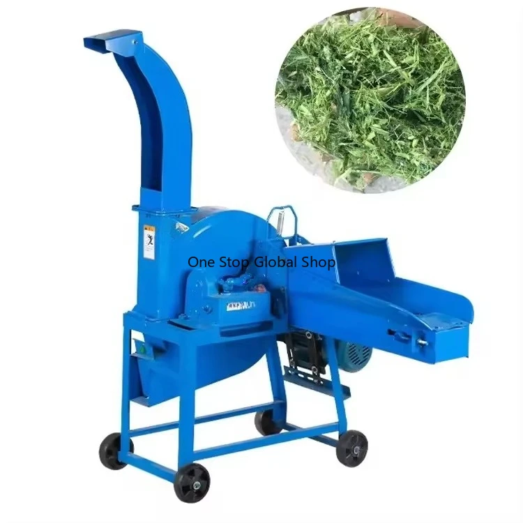 High Yield Hot Sale Mini Multi-function Silage Chaff Cutter Straw Crusher  Chopper for Feed Processing Corn Straw Chopper