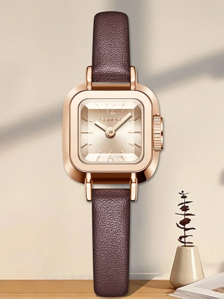 Sanda 1117 Madam Ladies Quartz Wristwatch Dress Watch Woman Crystal Watches Gold Silver Clock Women Mini Montre Femme