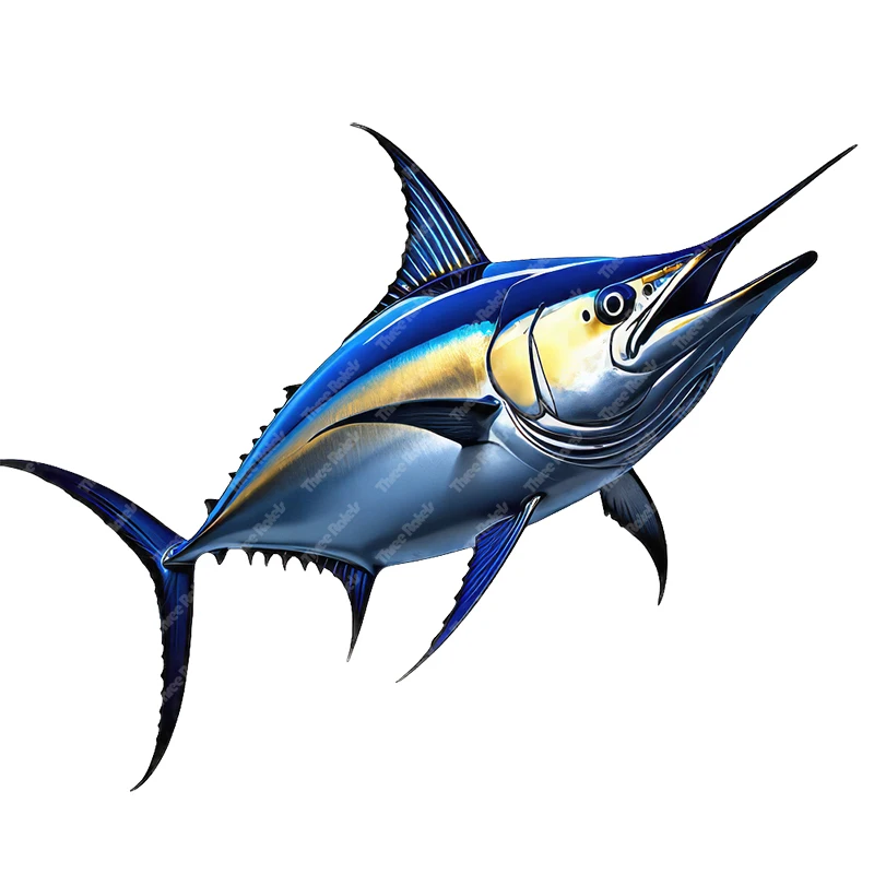 ثلاثة راتلز CC135 التونة الكرتون الجدار ملصق للديكور المنزل الصيد والعتاد ملصق جسم السيارة #6