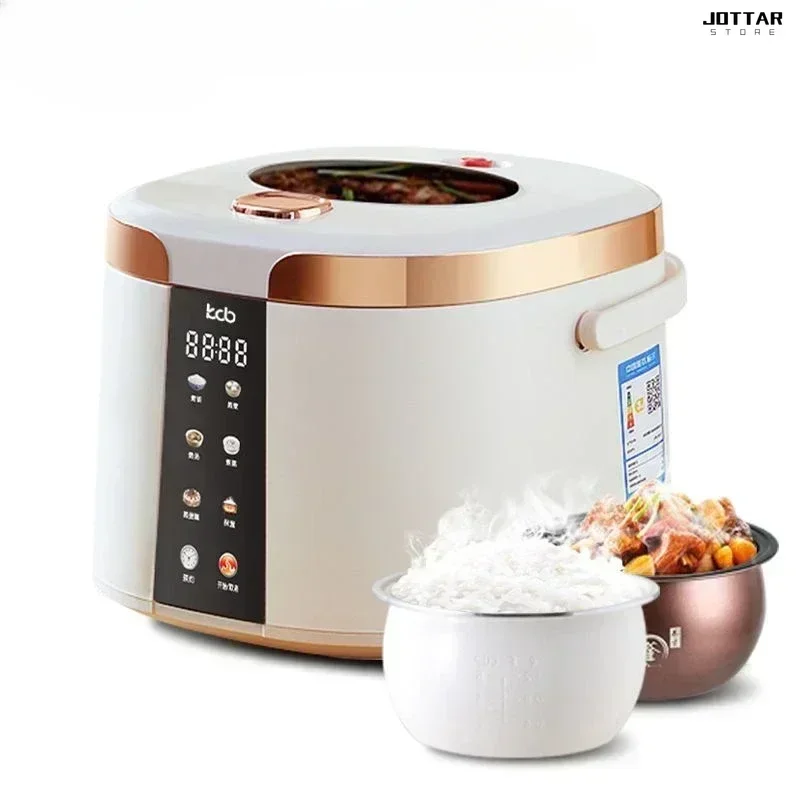 New electric rice cooker - mini, small for dormitory. Intelligent with reservation function. Steaming rice cooker.