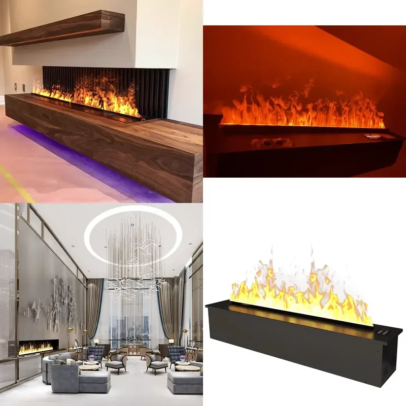 Smart Netflix Fireplace Humidifier Silent Mist Flame Effect with Crackling Sound No Gas Wood Needed Home Decor 5 Year
