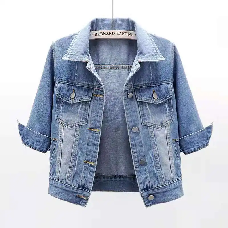 GOZBKF Women Denim Jacket Pink 4