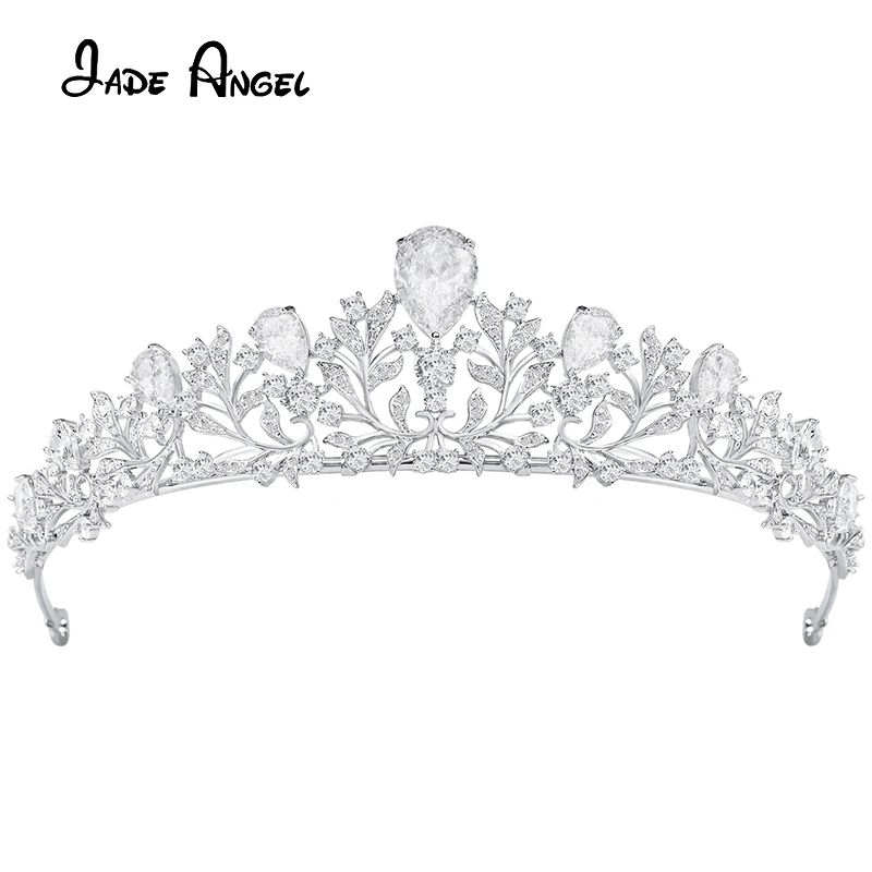 

JADE ANGEL Crown for Women Crystal Crowns Rhinestone Princess Tiaras for Girl Bride Wedding Hair Accessories for Bridal Crown