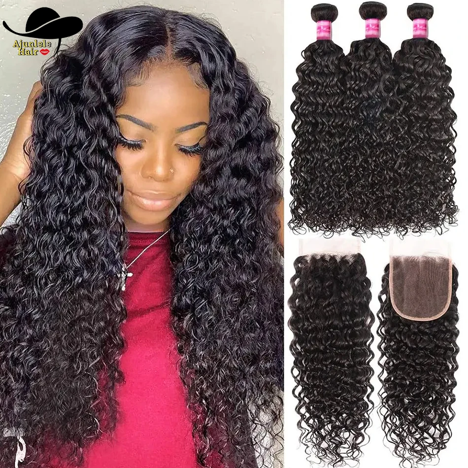 

Малайзийские пучки человеческих волос с кружевной застежкой, 100% натуральные человеческие волосы с прозрачной кружевной застежкой 4x4 HD