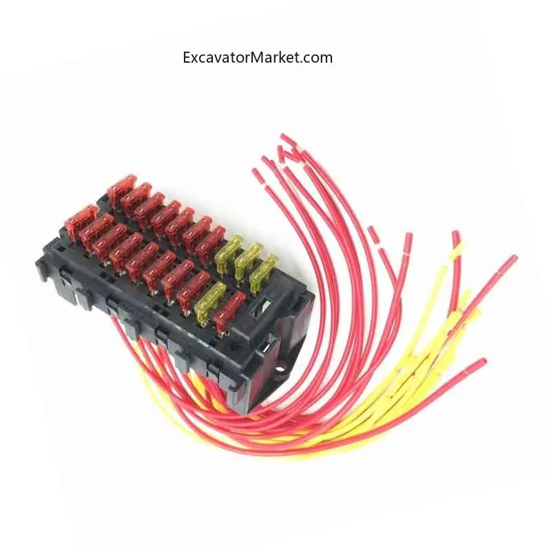 For excavator Excavator for KOMATSU PC 120/200/300/400-7 fuse box assembly with 20 plugs