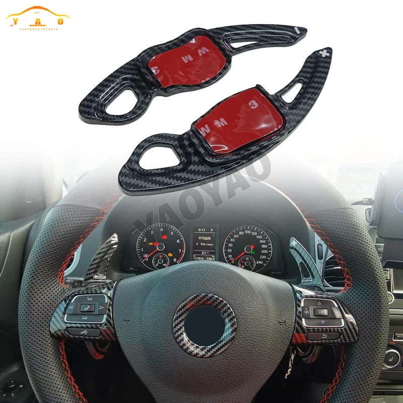 Carbon Fiber Wheel Shift Paddle DSG Extension For Volkswagen VW Golf 6 Mk6 Jetta GTI R20 CC R36 Scirocco Magotan SportWagen