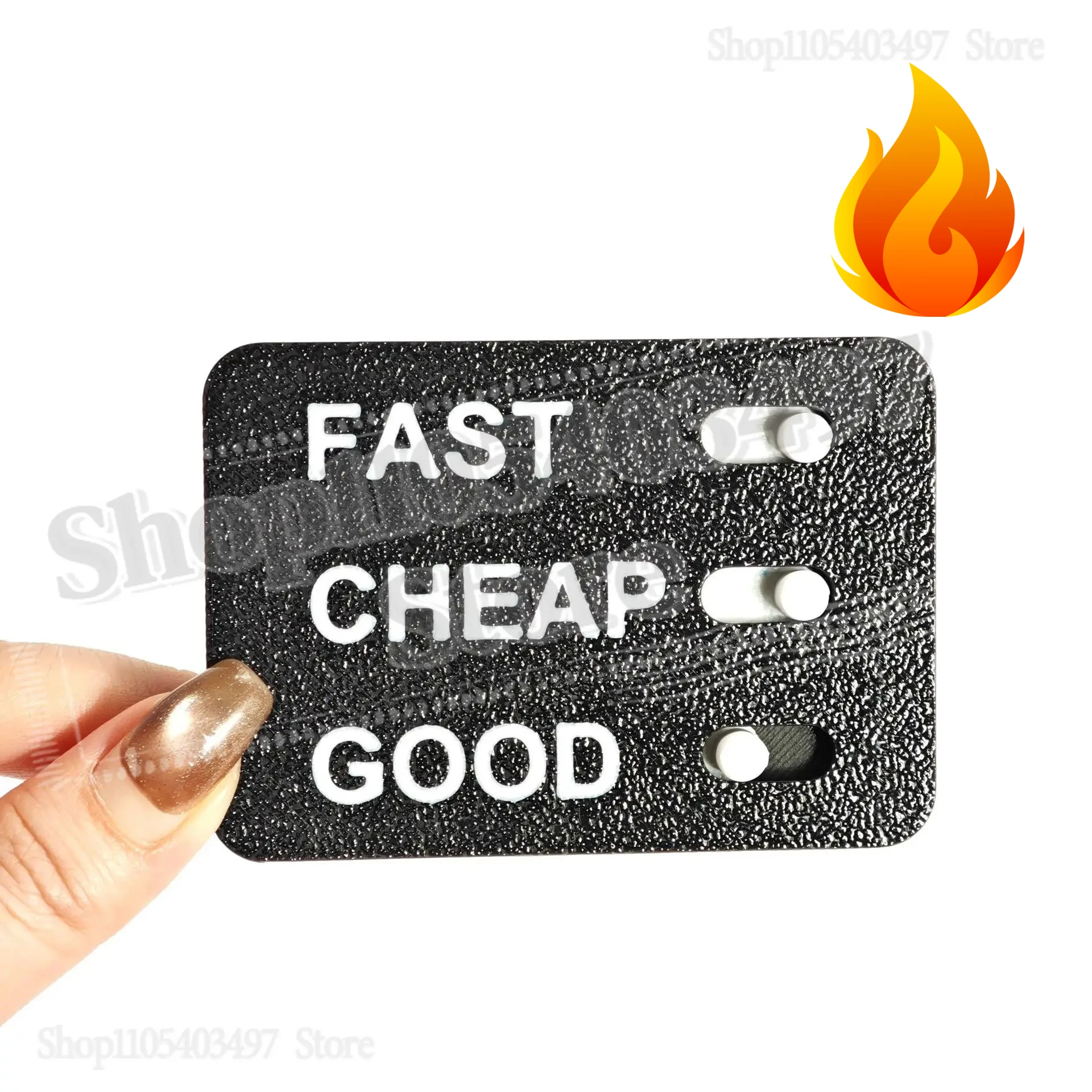 

Funny "Fast Cheap Good" Slider Toy Creative Fidget Switch Stress Relief Office Desk Decor