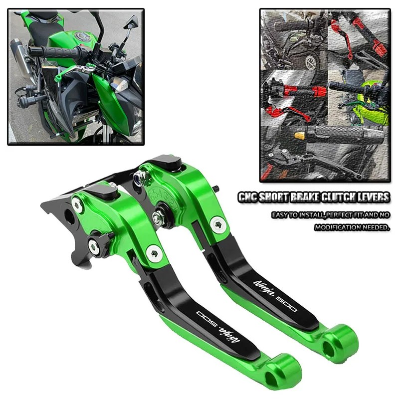 For Z500 Ninja 500 Ninja500 Z 500 NINJA500 Clutch Lever Brake Lever Set Adjustable Handle Levers Motorcycle Accessories