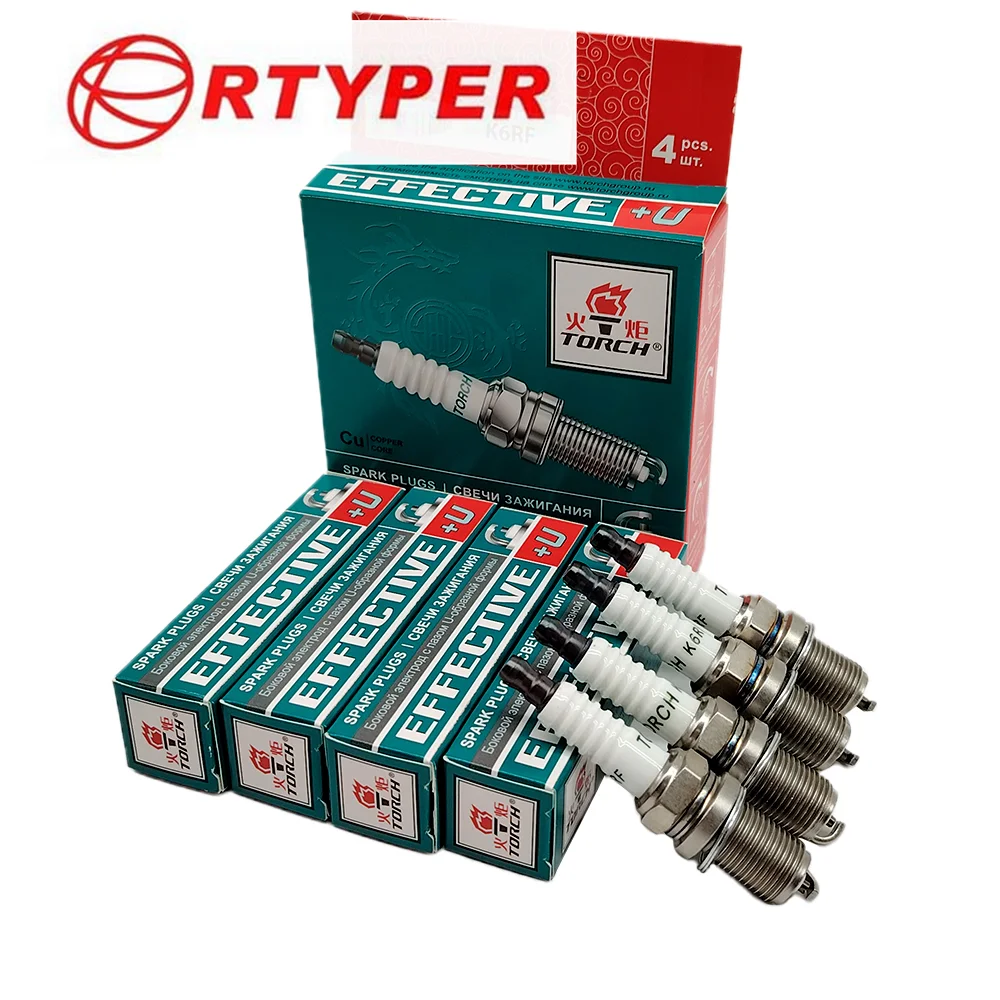 TORCH K6RF Spark Plug For NGK 5464/BKR5EIX-11 Spark Plug, for Champion 9003/RC11WYPB4 , for Bosch FR8DPX FR8DX  7957