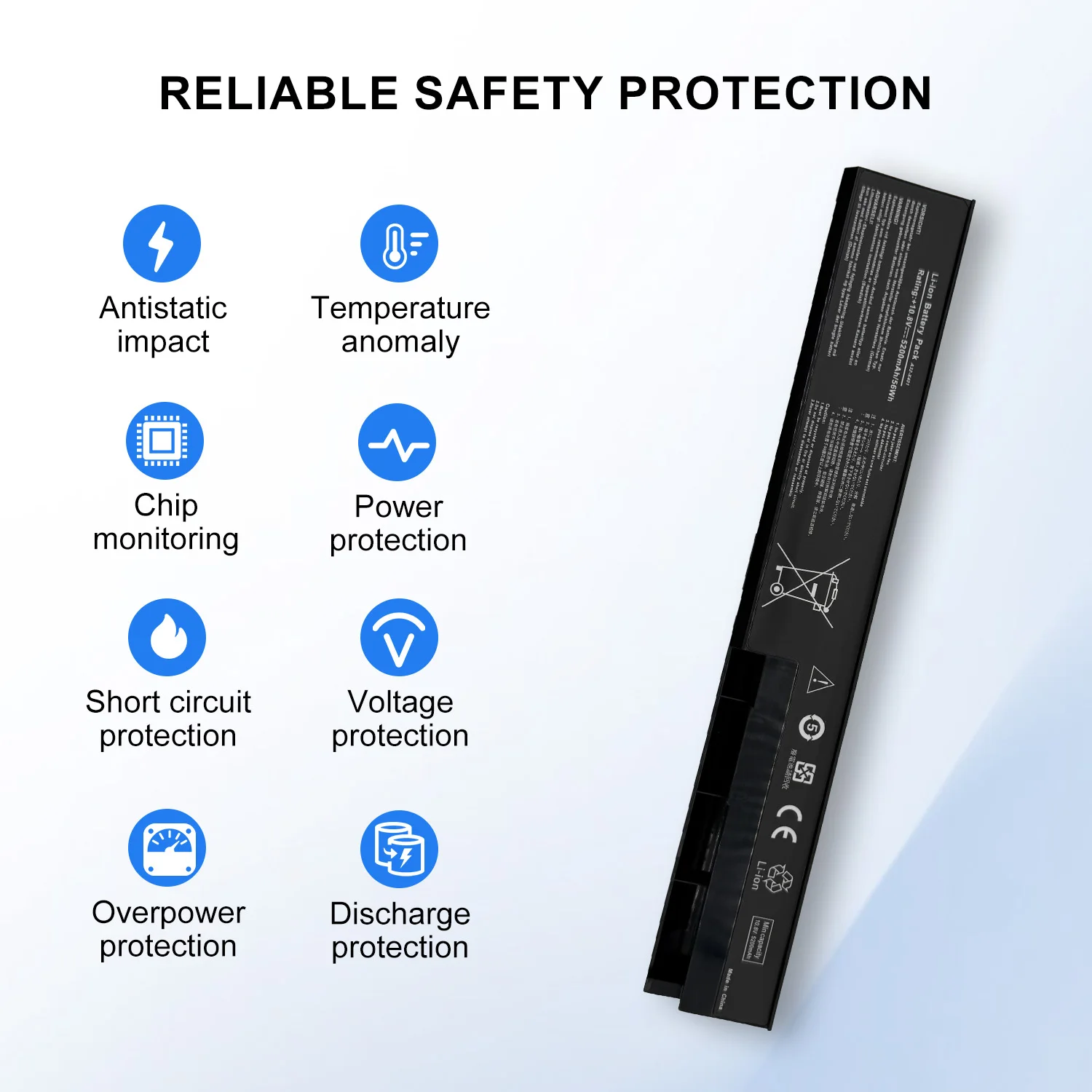 SARKAWNN 10.8V  5200mAh A32-X401 Laptop Battery Compatible With ASUS X301 X401 X501 F301 F401 F501 S301 S401 S501 Series