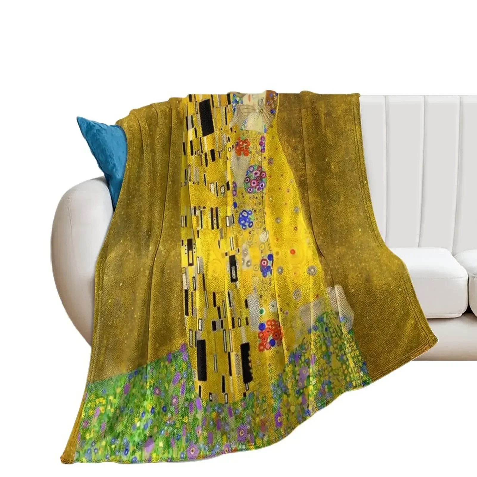 Gustav Klimt - the kiss Throw Blanket Bed covers Retros Thermals For Travel anime Blankets