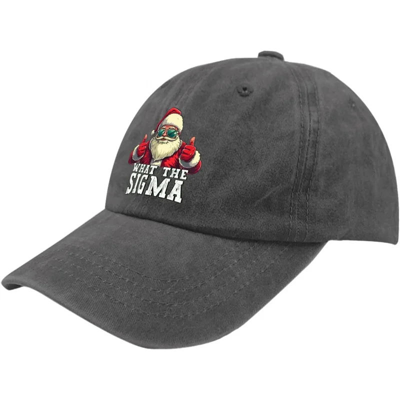 Santa What The Sigma Hats for Men Baseball Caps Low Profile Washed Running Hat Adjustable