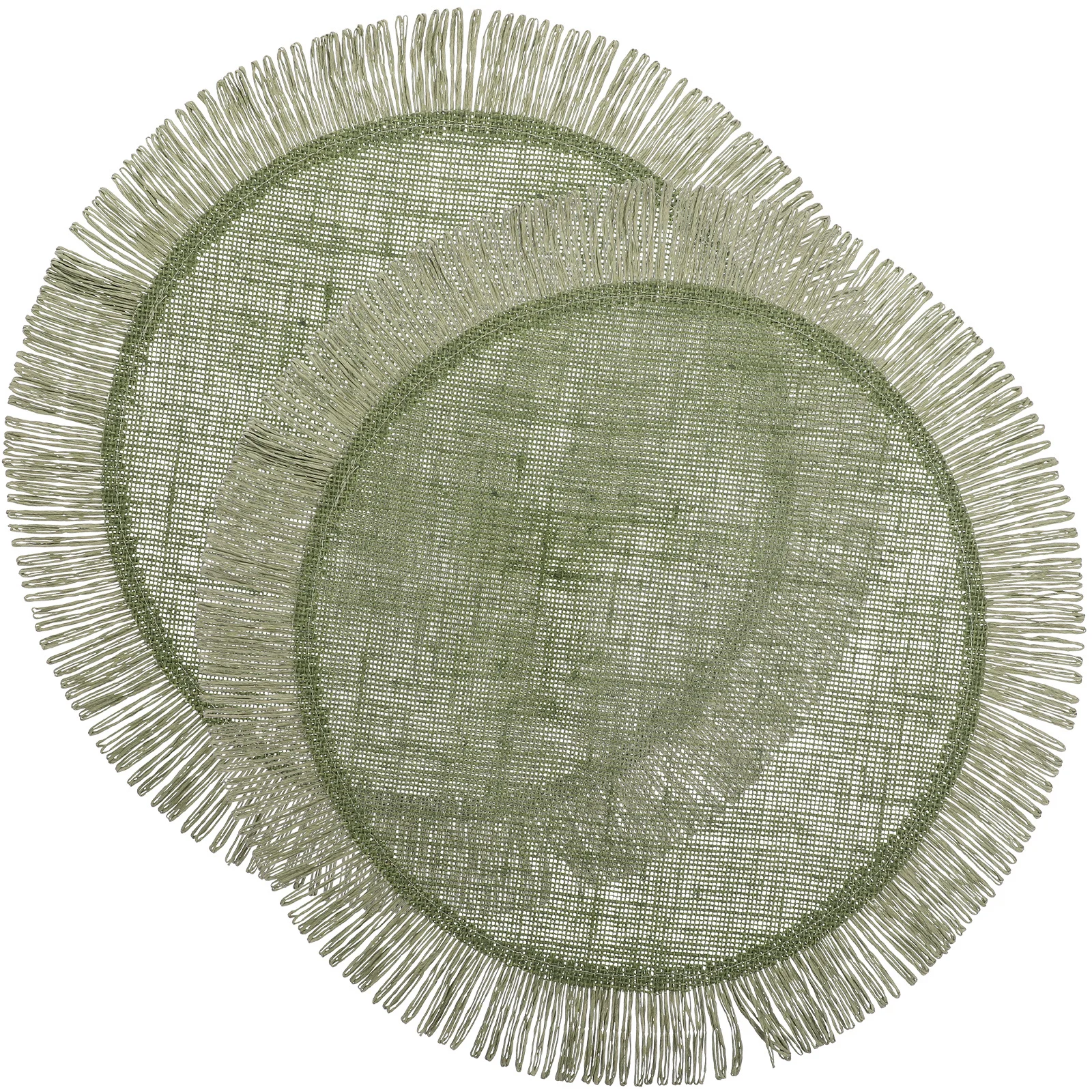 

2pcs Round Placemat Woven Style Heat-Resistant Tableware Pad Anti-Scald Coaster For Home Cafe Restaurant Bowl Cup Cutlery Use