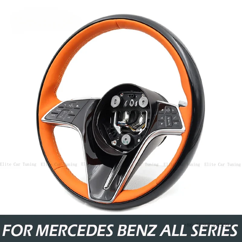 

Car Peach Wood Steering Wheel for Mercedes Benz Maybach S500 GLS GLK GLC W205 W204 W212 W213 W221 W166 C63 E63 A45 Plug and Play