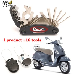 For Vespa GTS300 GTS 300 Accessories GTV LX PX LT Sprint Primavera 150 250 Motorcycle Tool Repair Screwdriver Set & Helmet lock