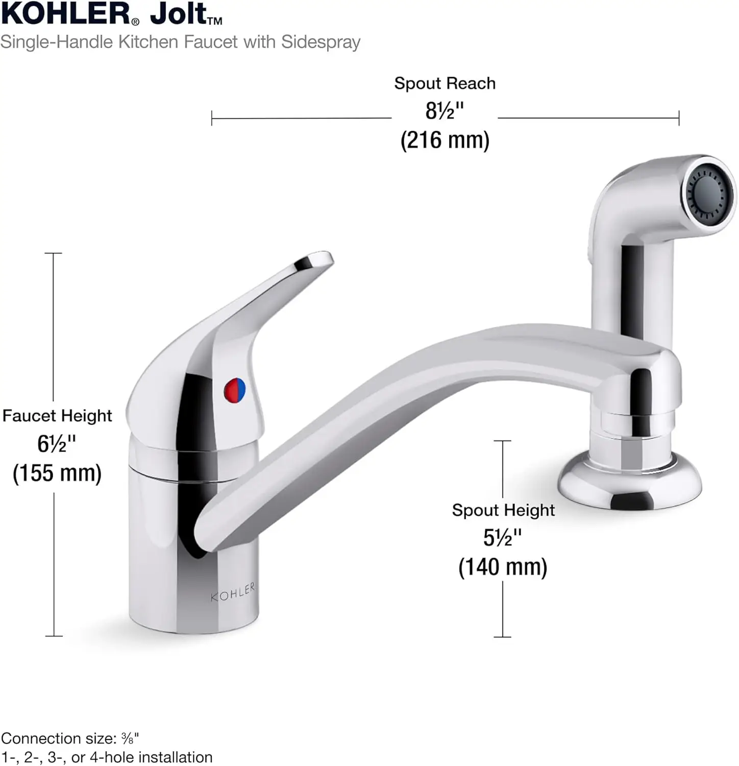Swing Spout with Side Spray Kitchen Faucet for Enhanced Functionality and Versatility