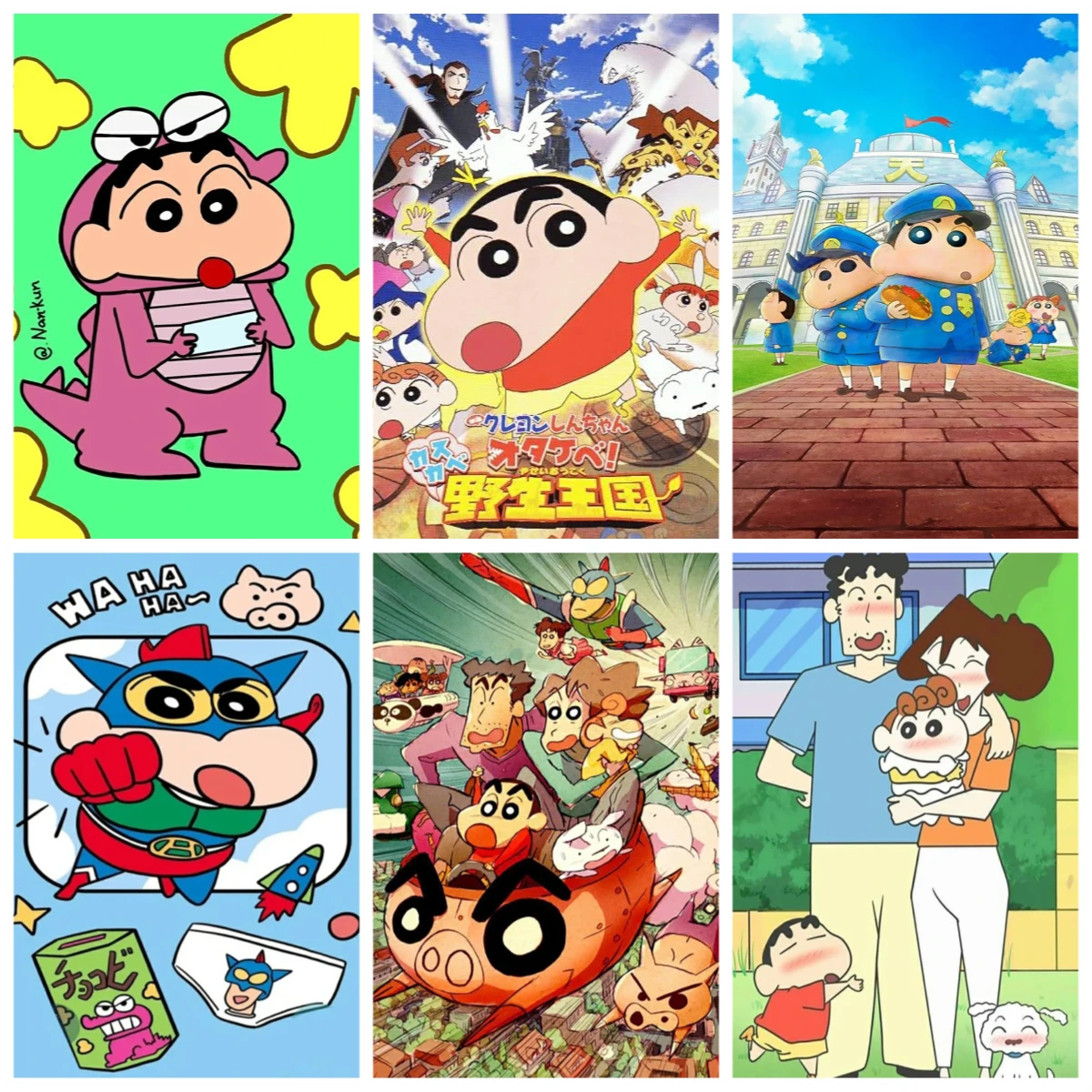 Adult Jigsaw Puzzle 500/1000 pcs Puzzle Crayon Shin-chan Anime Cute Cartoon Puzzle Decorative Painting Exercise Brain Thinking
